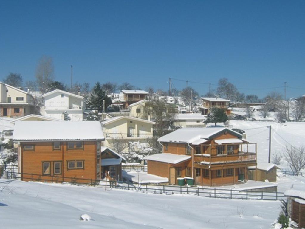 Zeus-Village Οικισμός Φινλανδικών Chalet Με Πισίνες & Γυμναστήριο Molos  エクステリア 写真